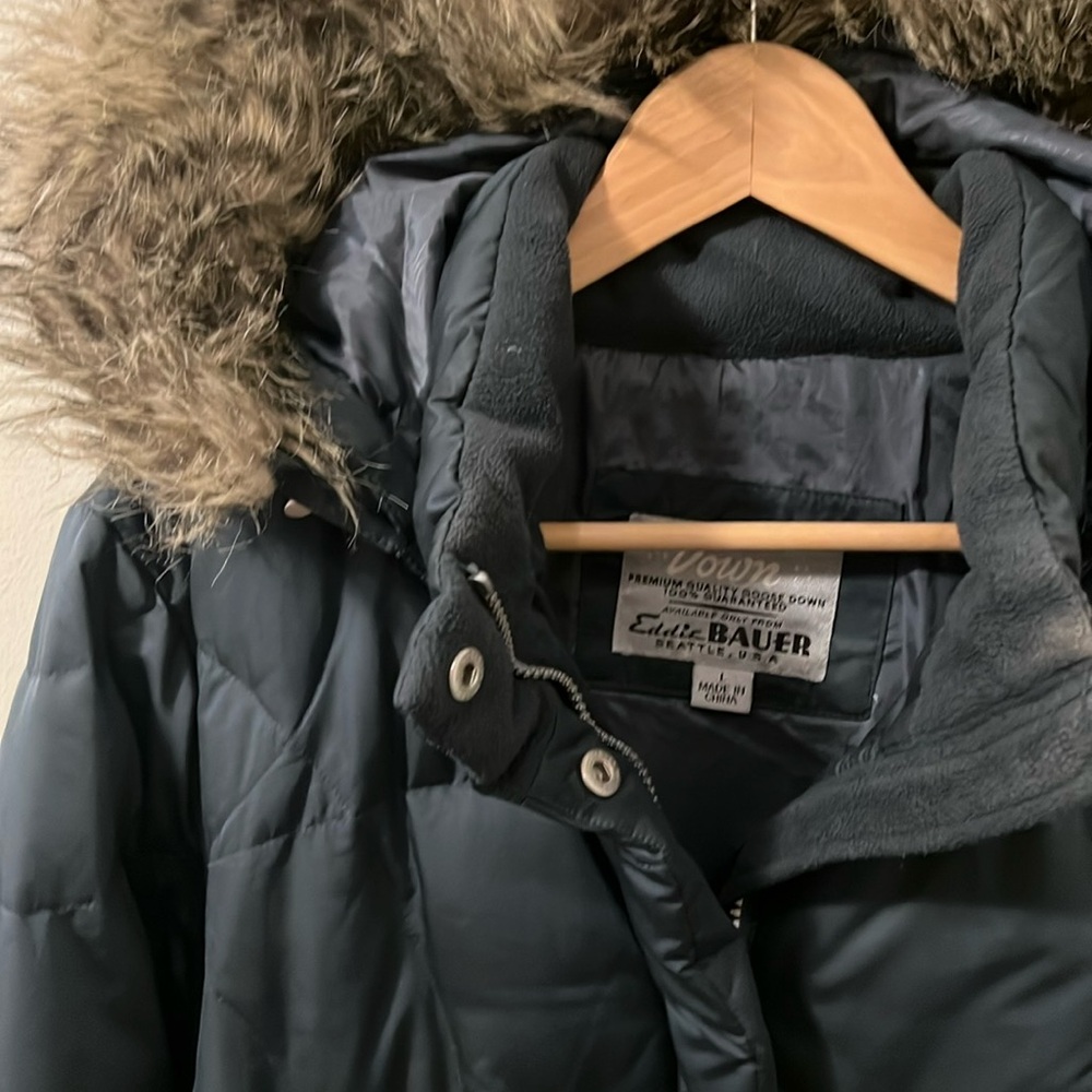 Women’s Long Puffer Coat, down, Eddie Bauer, L